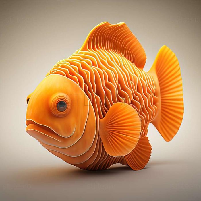 Animals Orange amphiprion fish